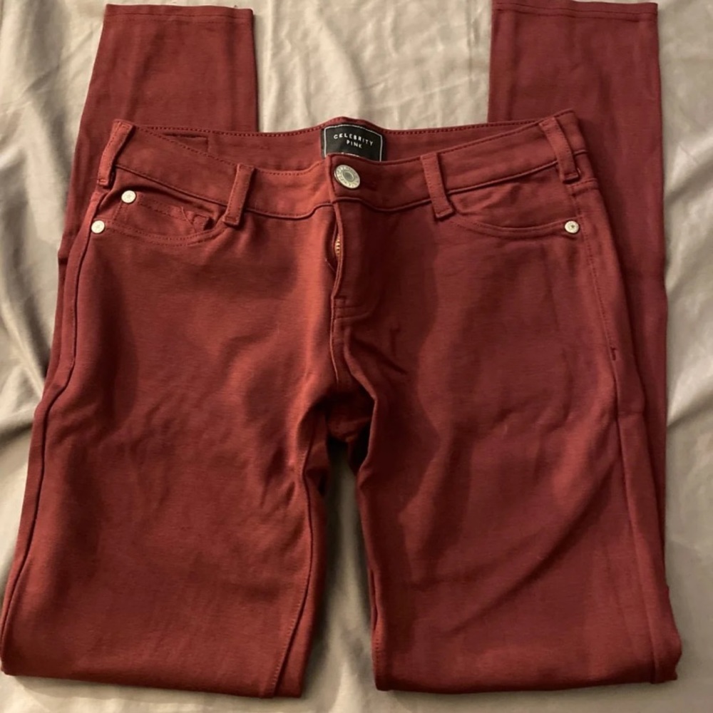 Celebrity pink maroon jeggings